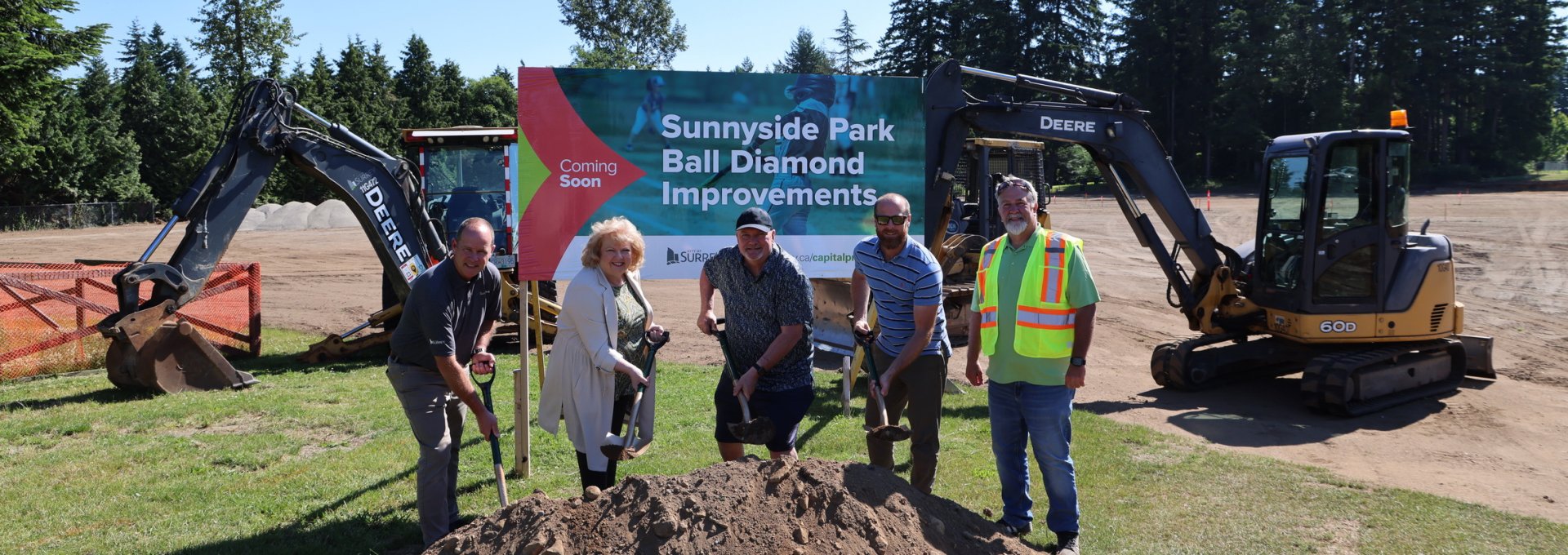 Surrey breaks ground on new Sunnyside Park ball diamonds